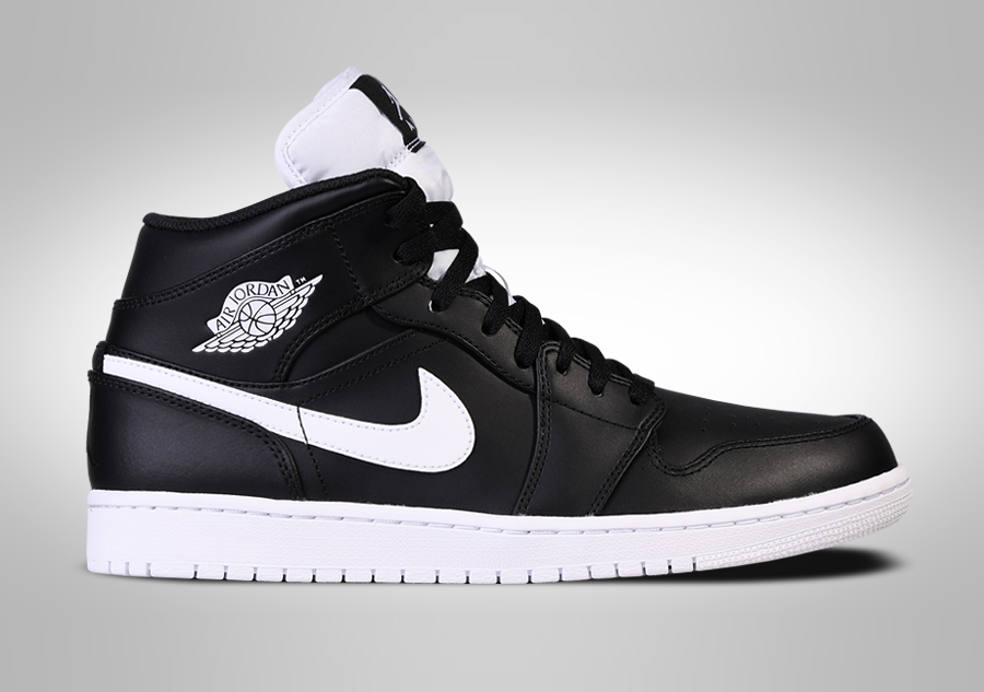 NIKE AIR JORDAN 1 RETRO MID BLACK WHITE