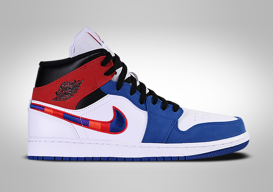 Multicolor swoosh jordan 1 shop