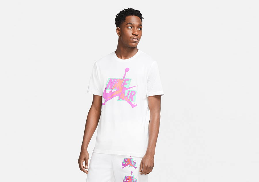NIKE AIR JORDAN JUMPMAN CLASSICS HBR CREW TEE WHITE