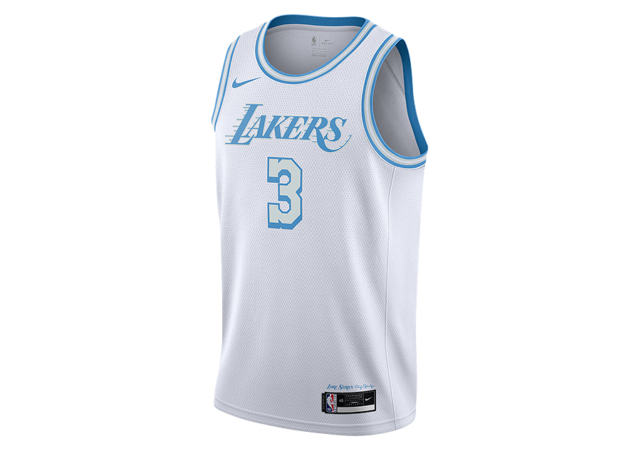shortly Convention Soon NIKE NBA LOS ANGELES LAKERS ANTHONY DAVIS CITY EDITION SWINGMAN JERSEY WHITE