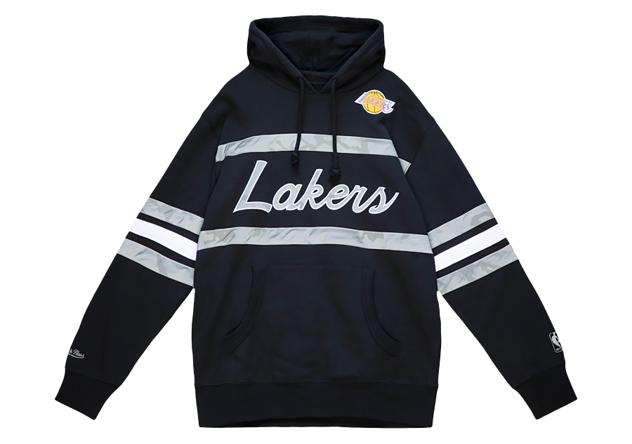 Hoodies and sweatshirts Mitchell & Ness Head Coach Hoodie Los Angeles Lakers  Purple/ Grey